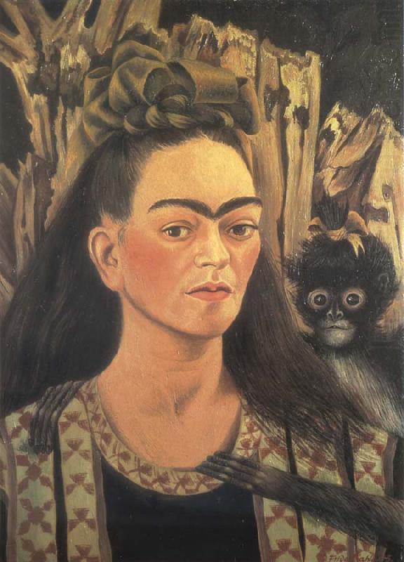 Frida Kahlo Self-Portrait with Monkey oil painting picture